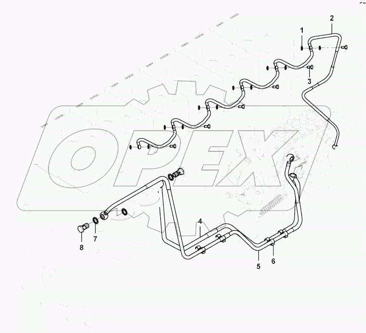  Low pressure fuel pipe group