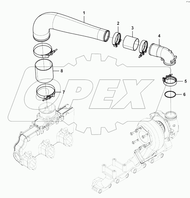  Compressor pipe group