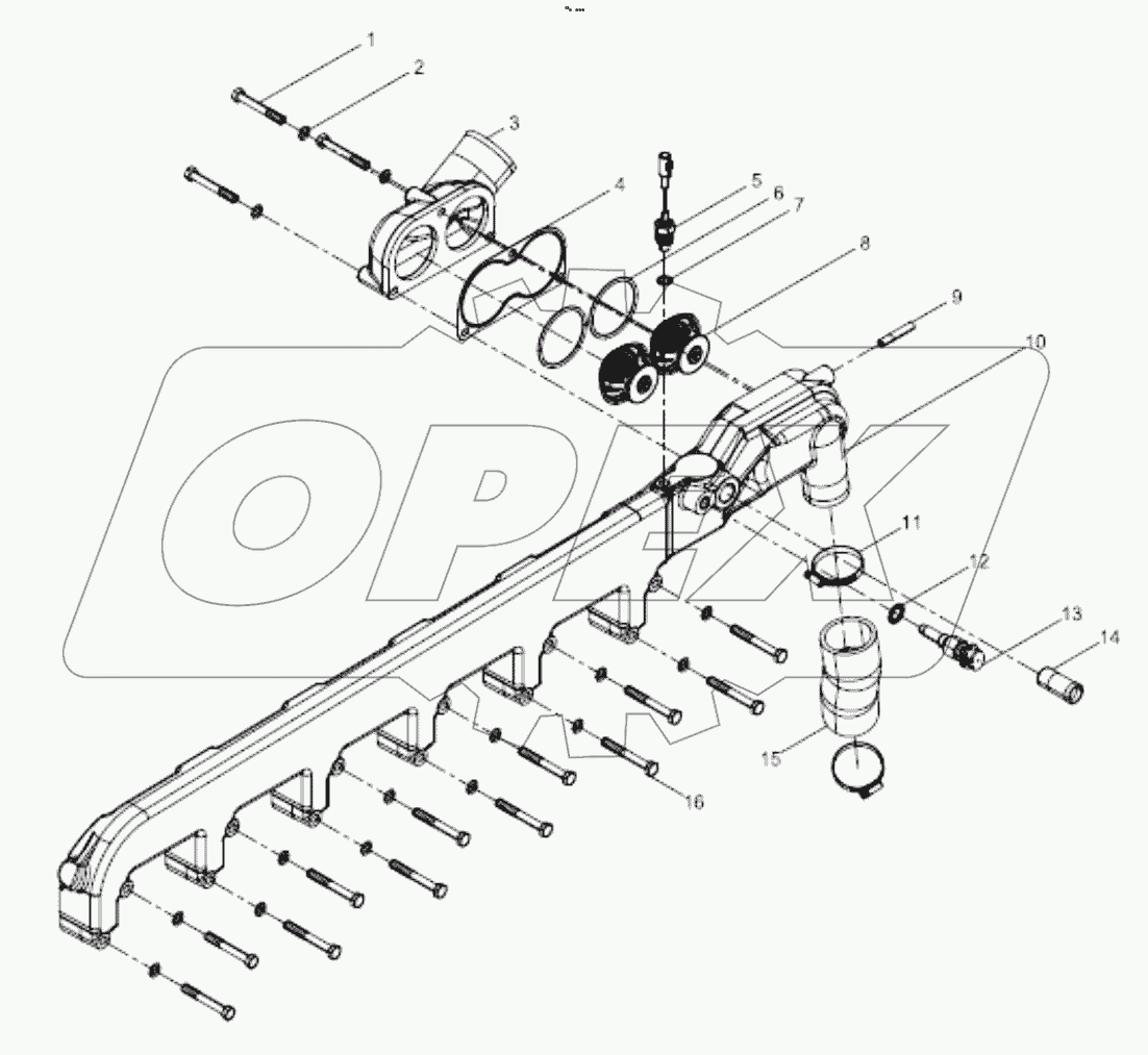  Water outlet pipe group