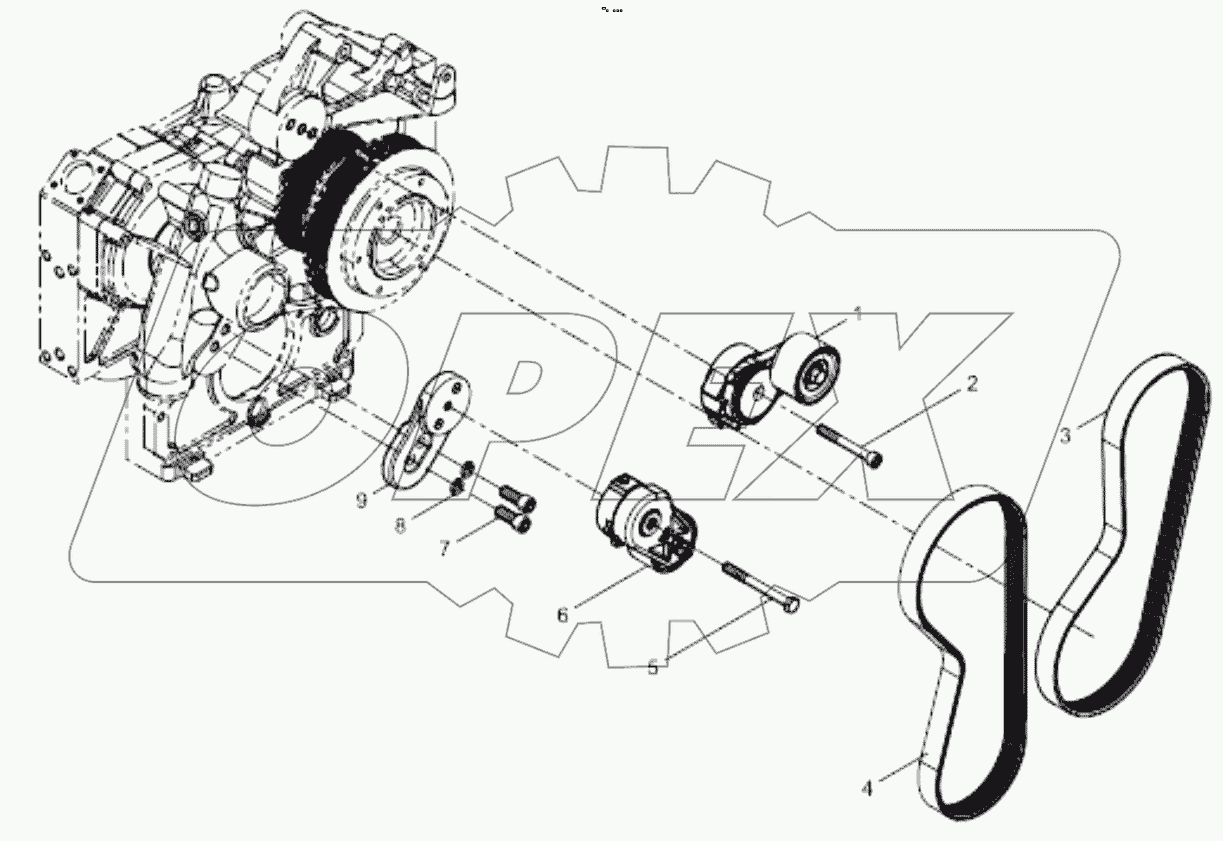  Tensioner and belt assembly