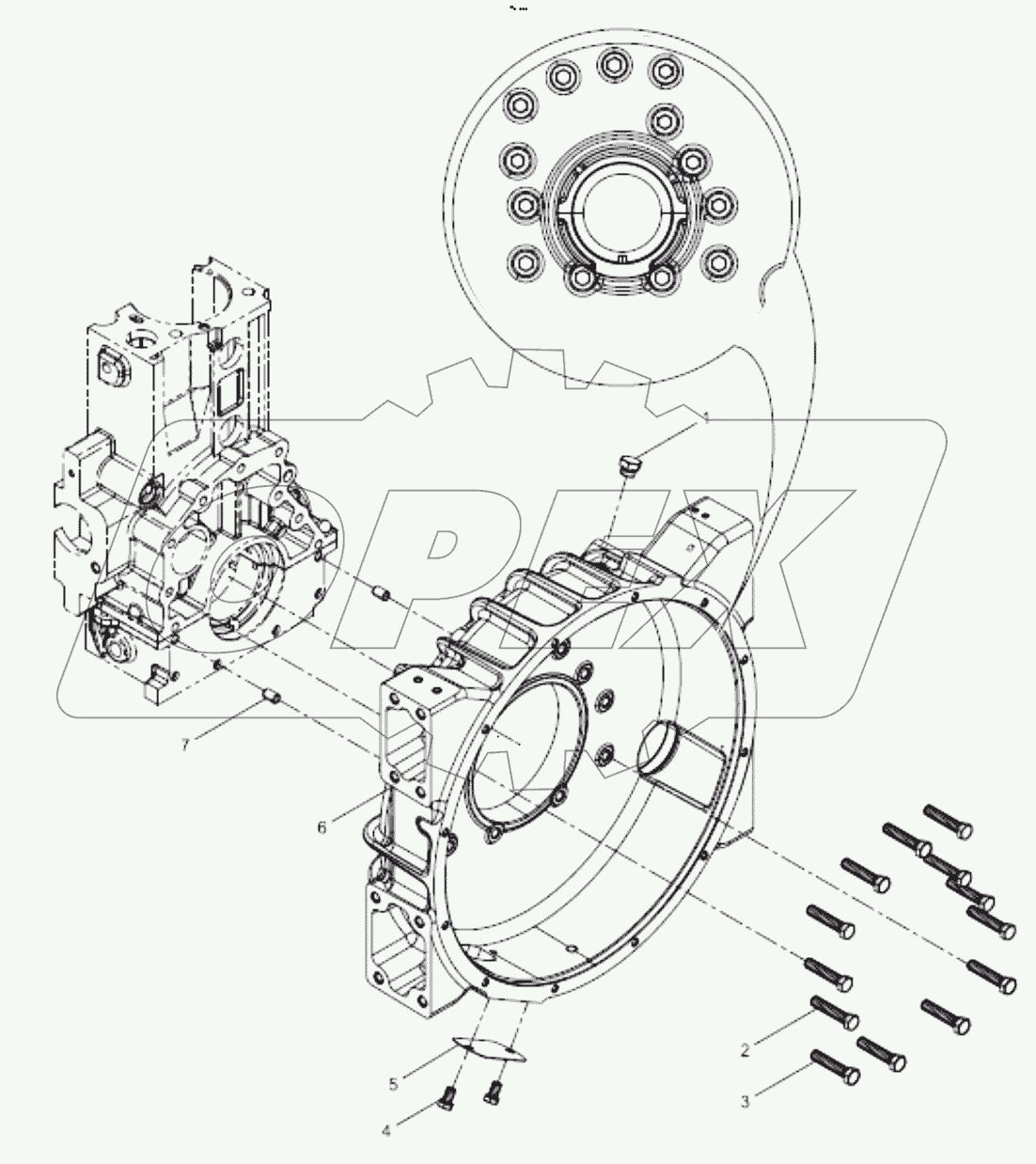  Flywheel housing group