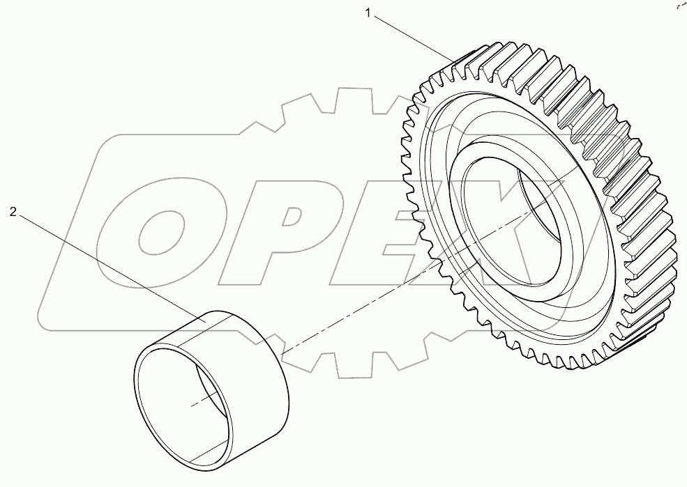  Intermediate gear assembly