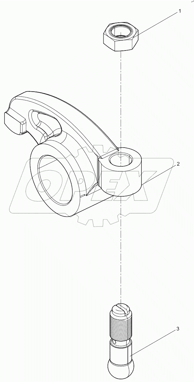  Exhaust valve rocker arm assembly