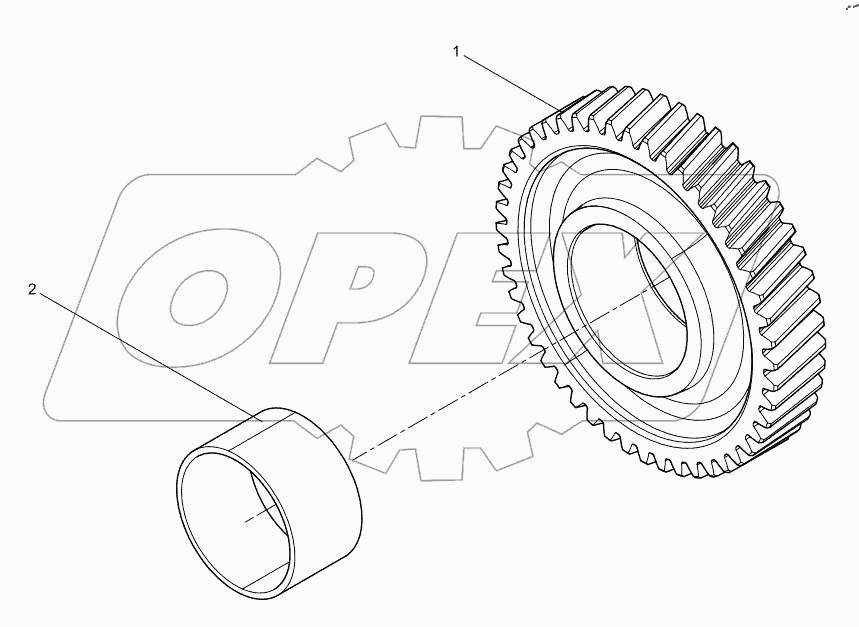  Intermediate gear assembly