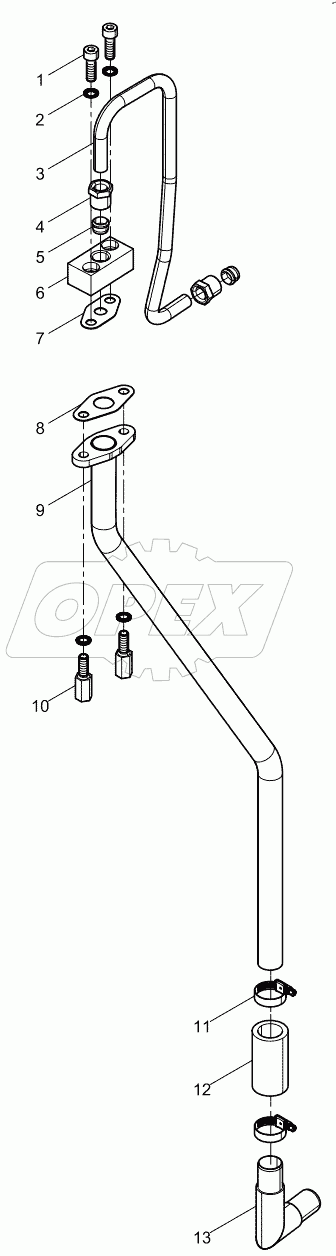  Turbocharger Oil pipe Group