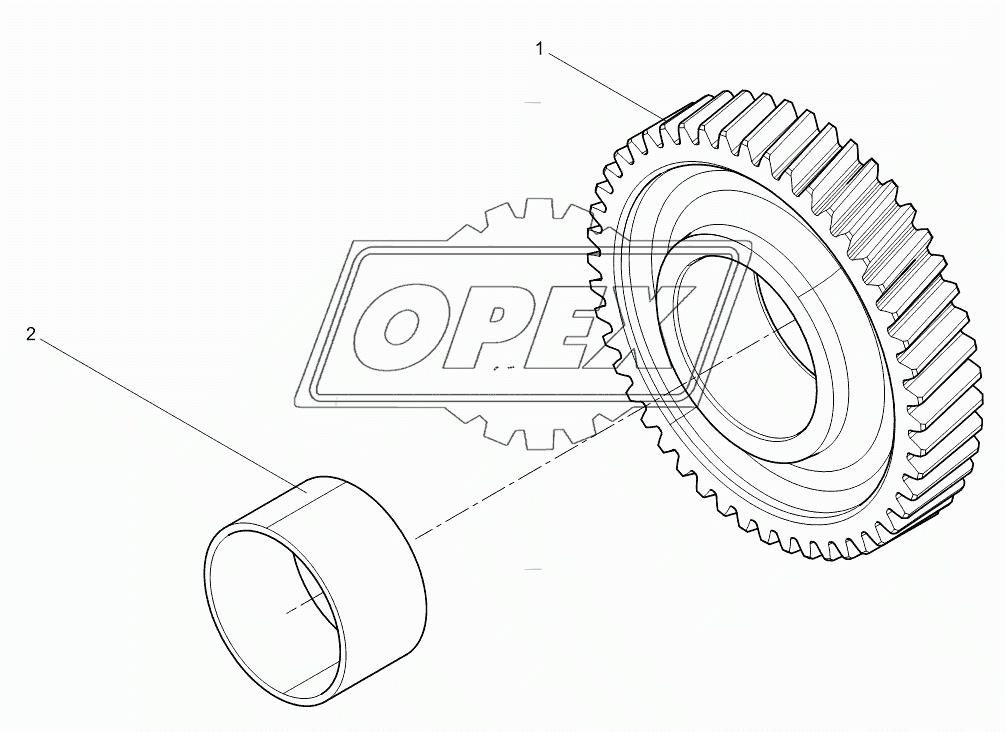 Intermediate gear assembly