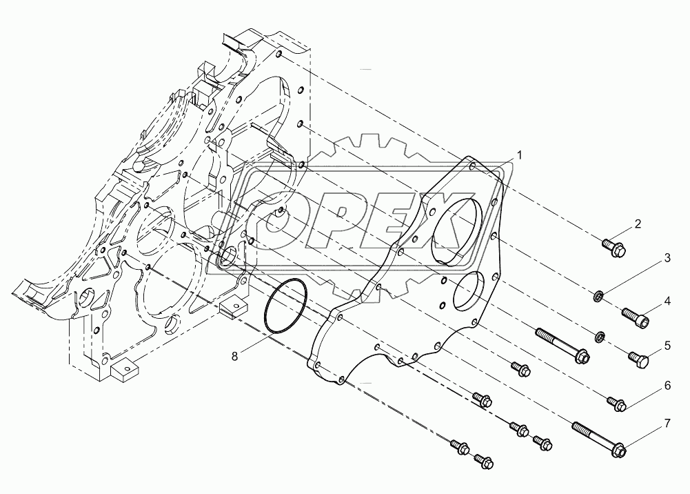 End cap bonded to the group