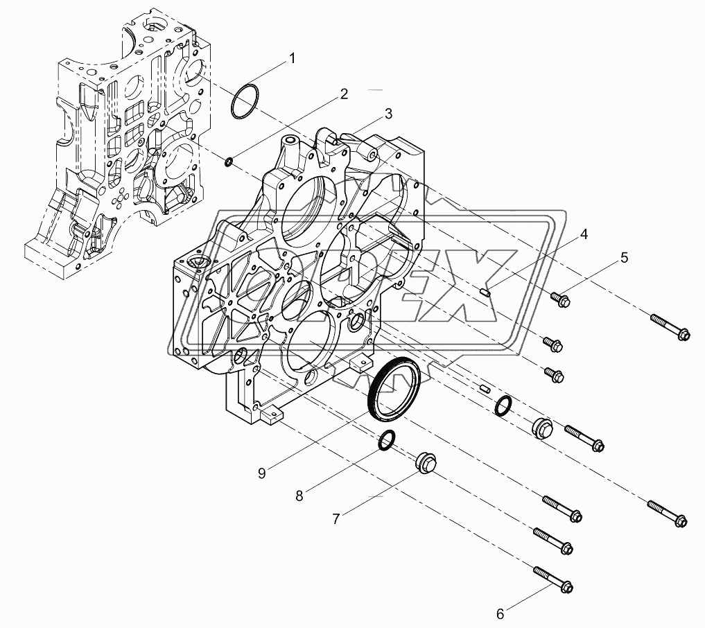 Timing gear chamber Assembly