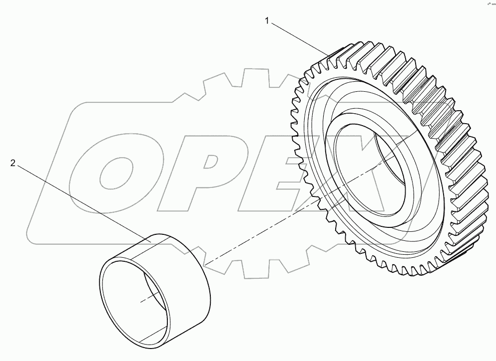  Intermediate gear assembly