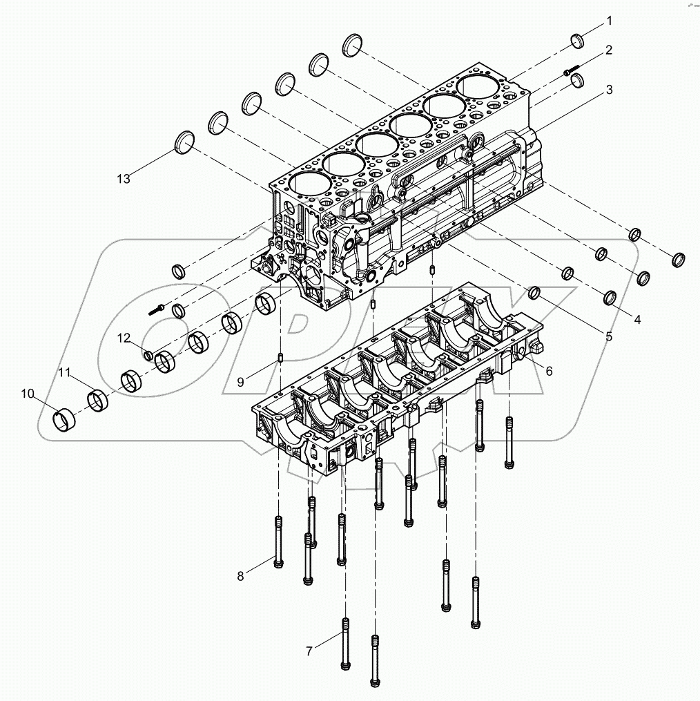  Pre-assembled cylinder block