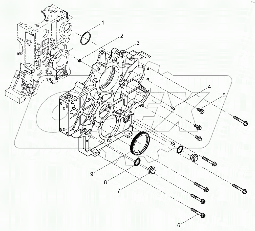  Timing gear chamber assembly