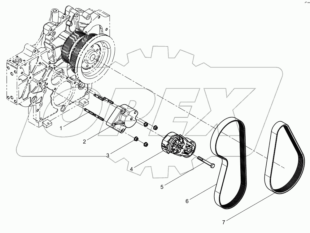  Tensioner and belt combination group