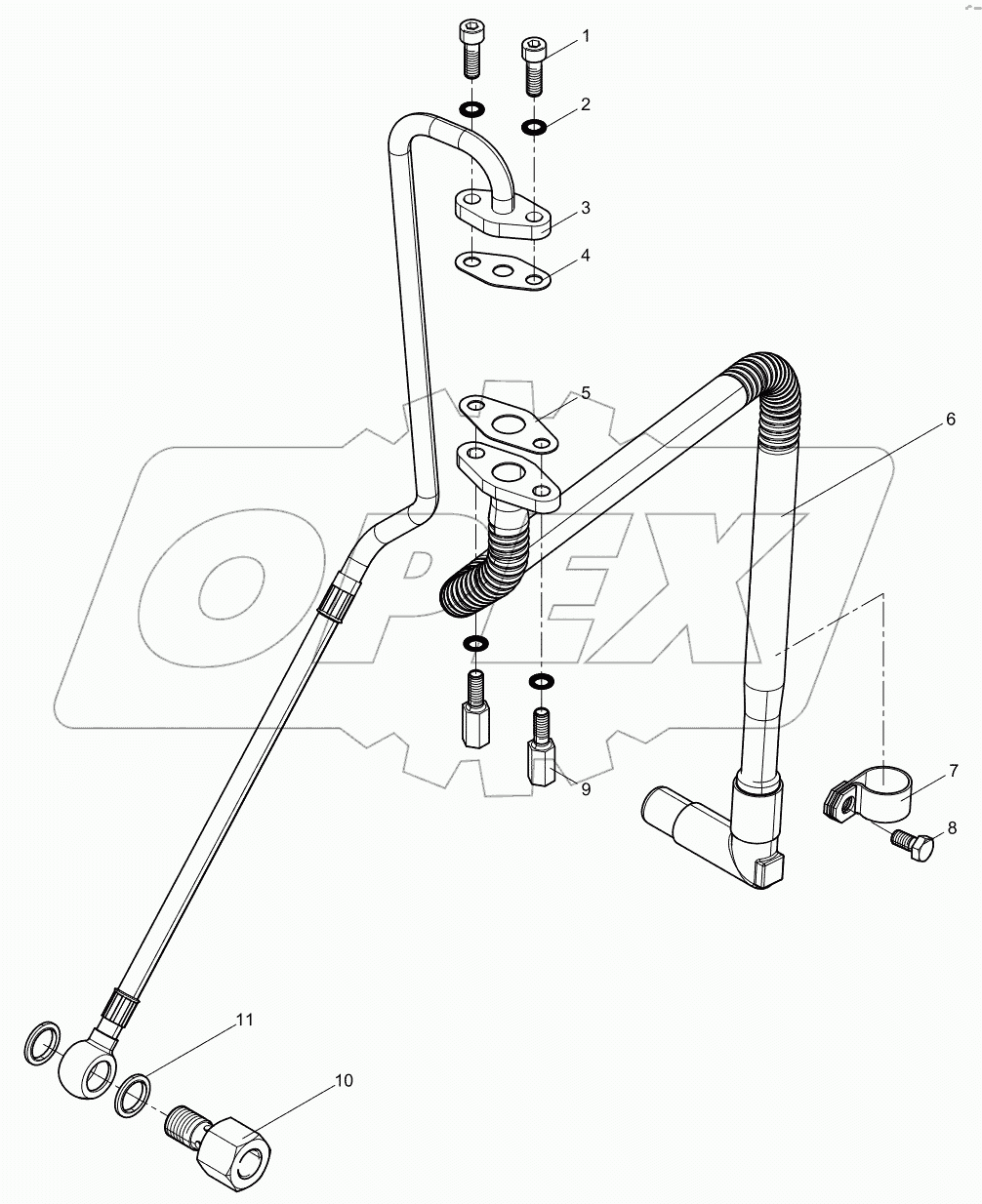  Turbocharger Oil pipe Group