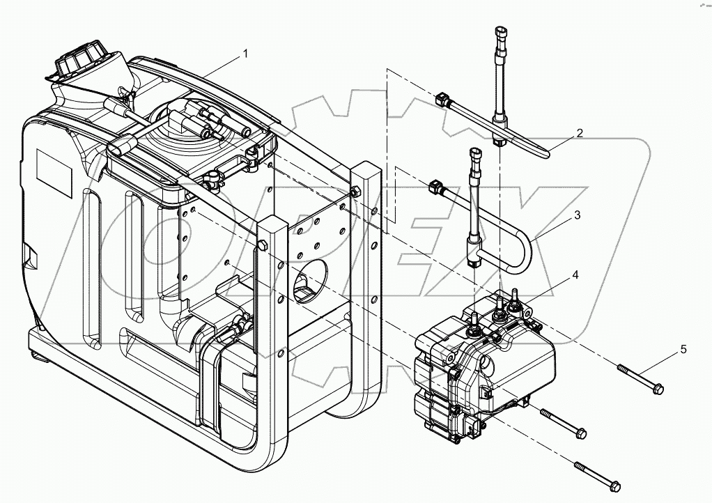  Integrated urea tank assembly