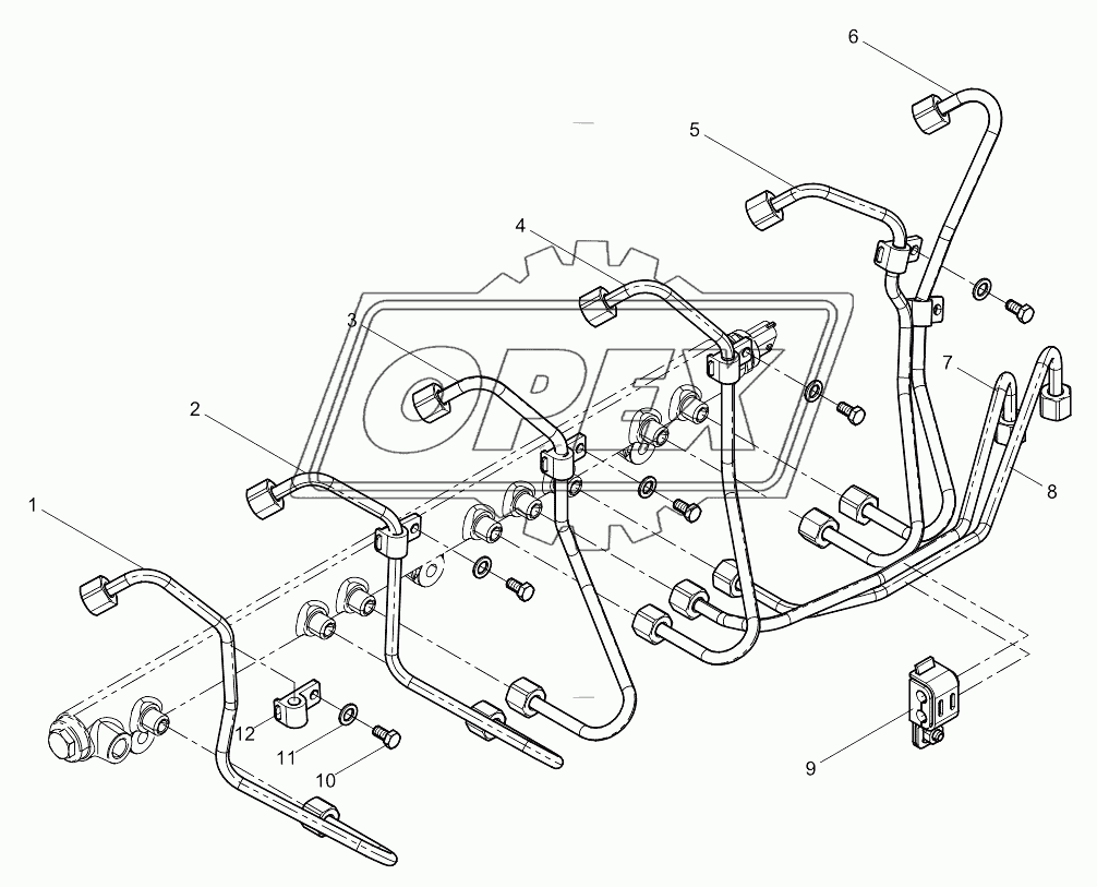 High pressure pipe assembly