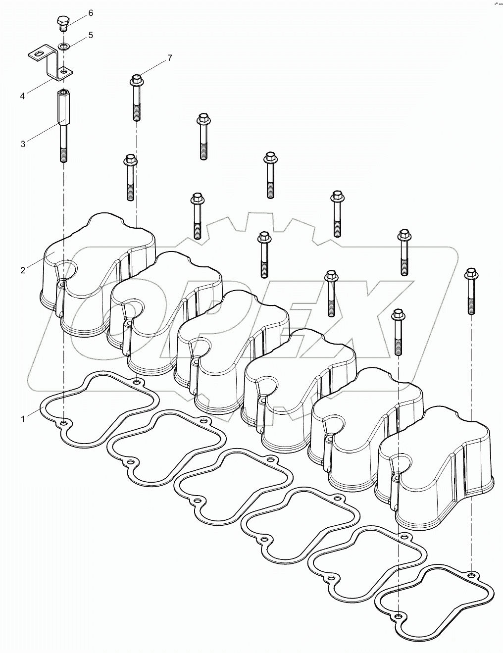 Cylinder cover cover assembly