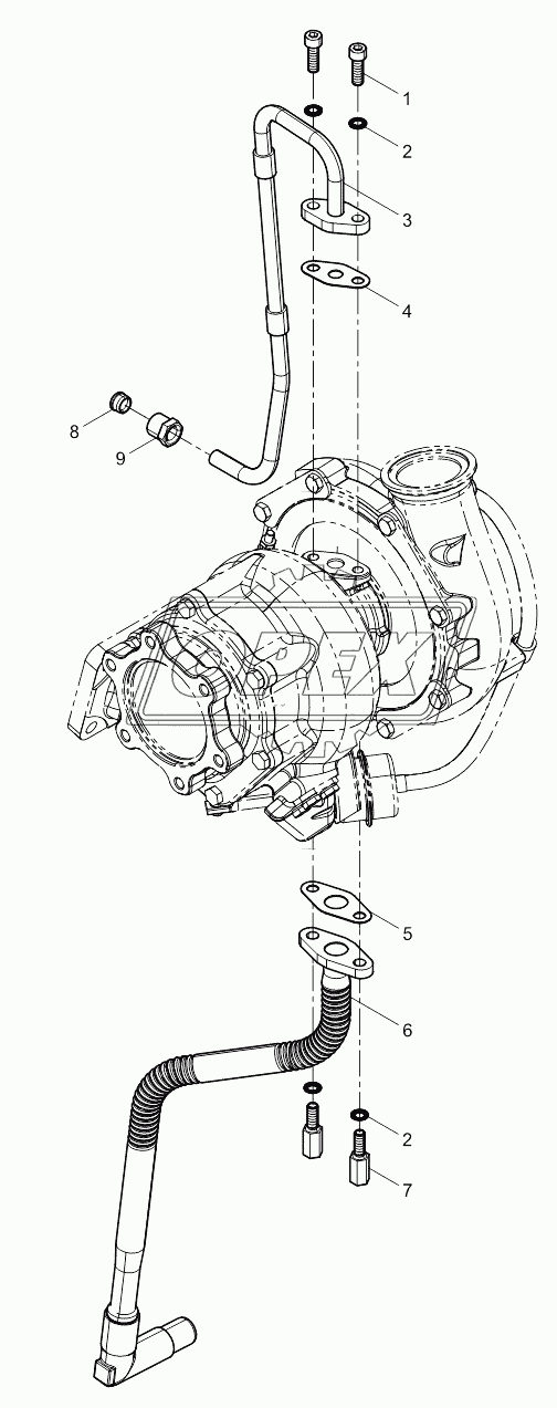 Turbocharger Oil pipe Group