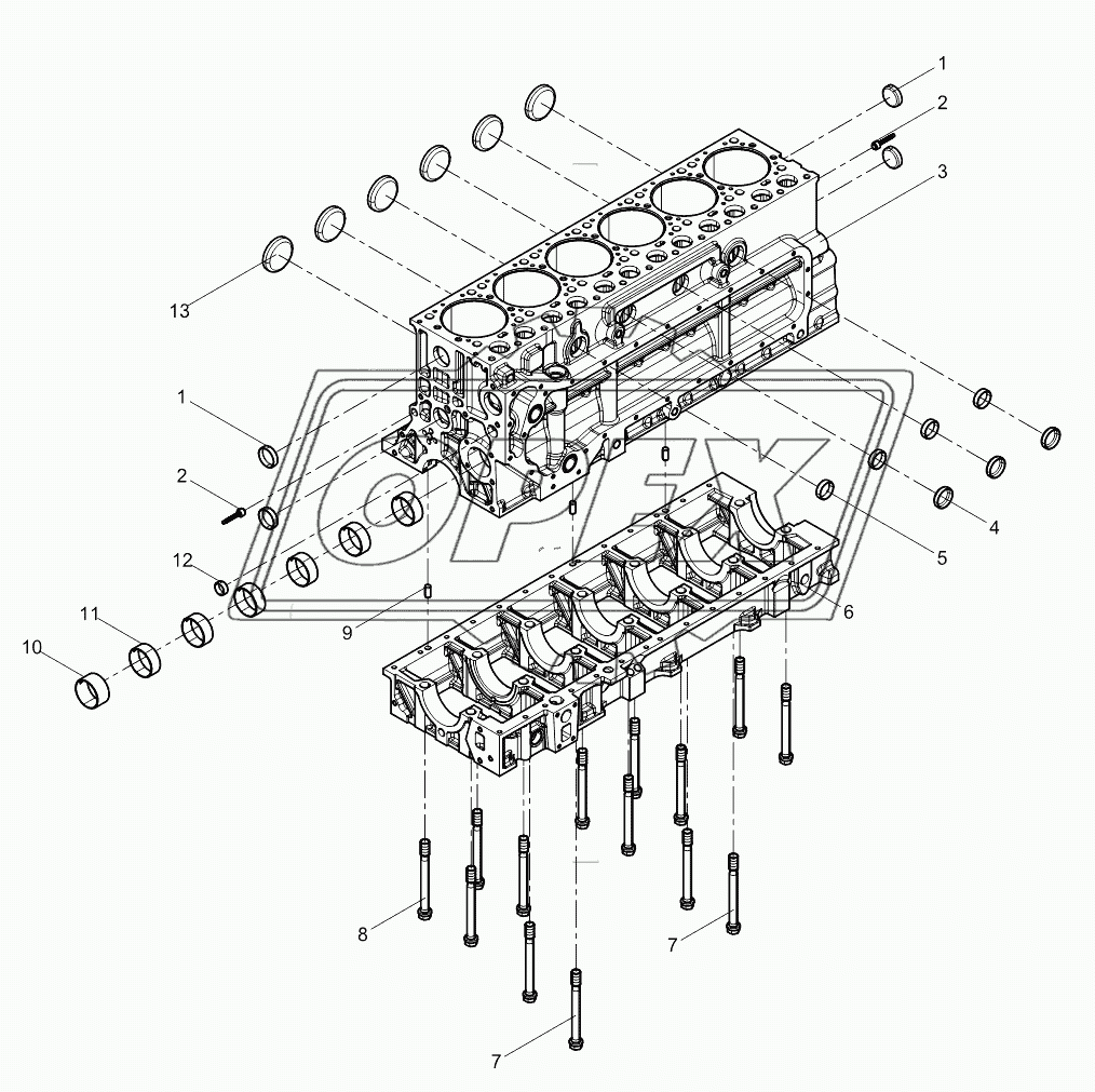 Pre-assembled cylinder block