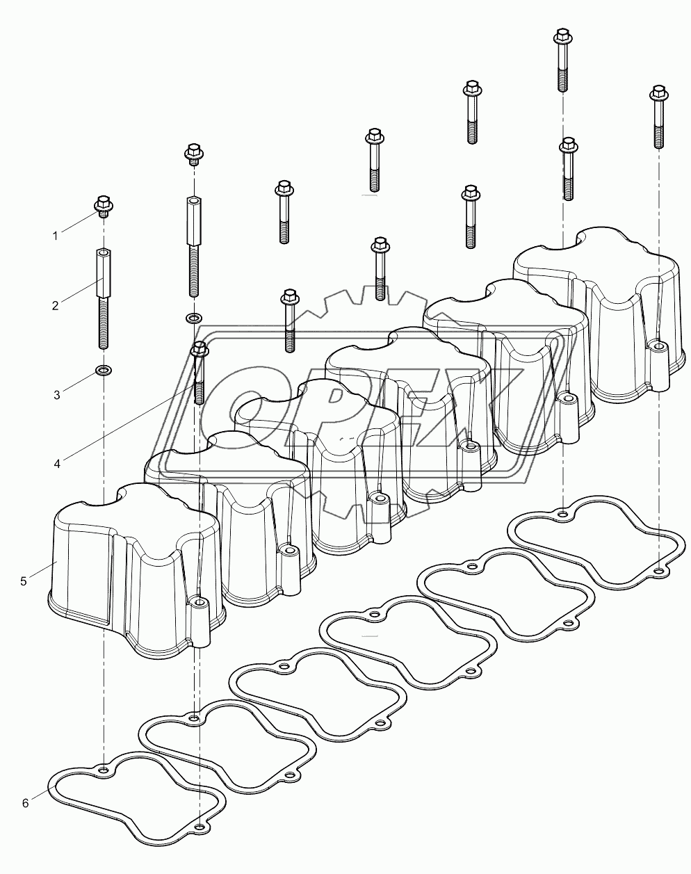 Cylinder cover cover assembly