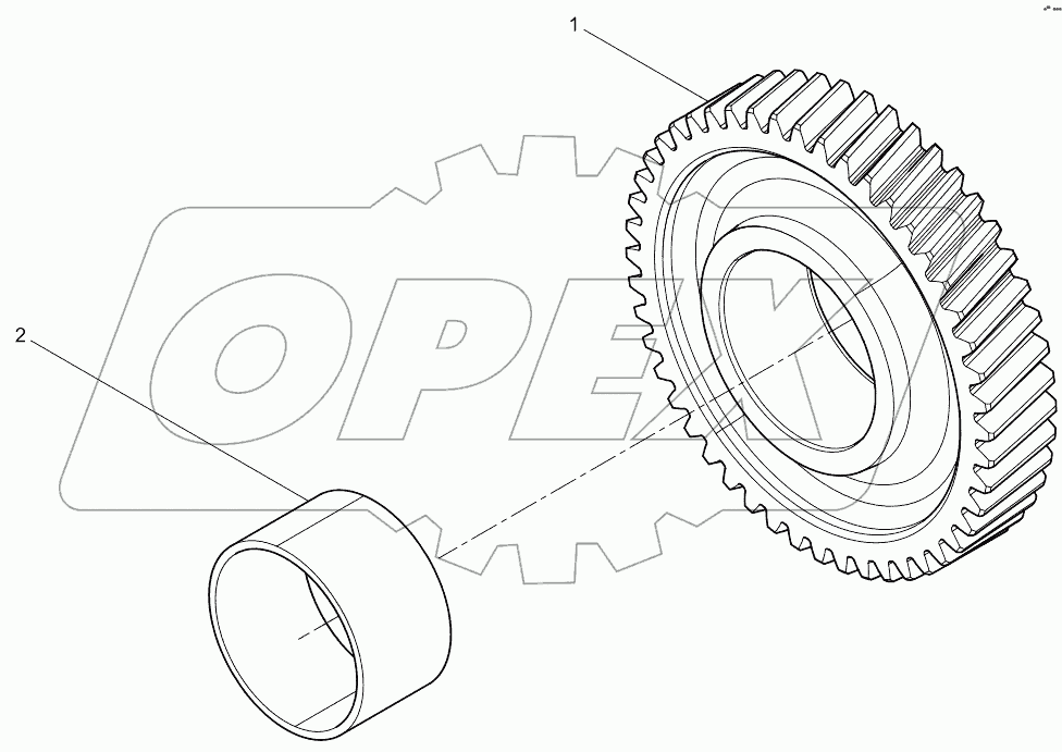  Idle gears assembly