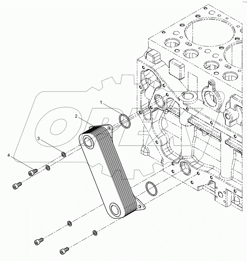  Oil cooler cap group