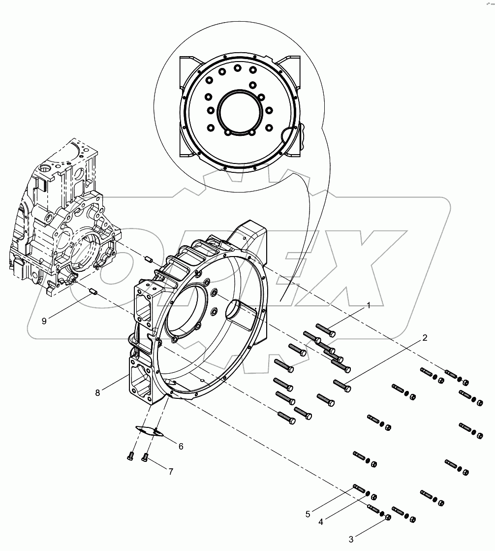  Flywheel shell assembly