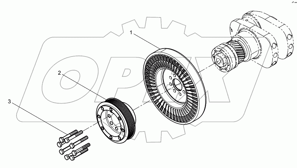  Crankshaft pulley group crankshaft pulley group