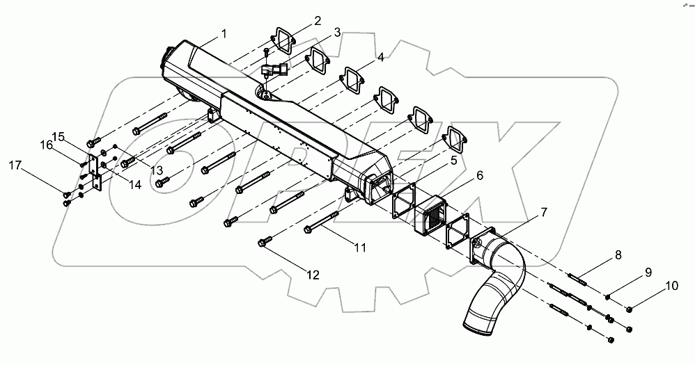  Intake pipe assembly