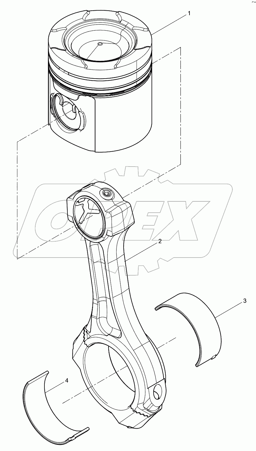  Piston and connecting rod assembly