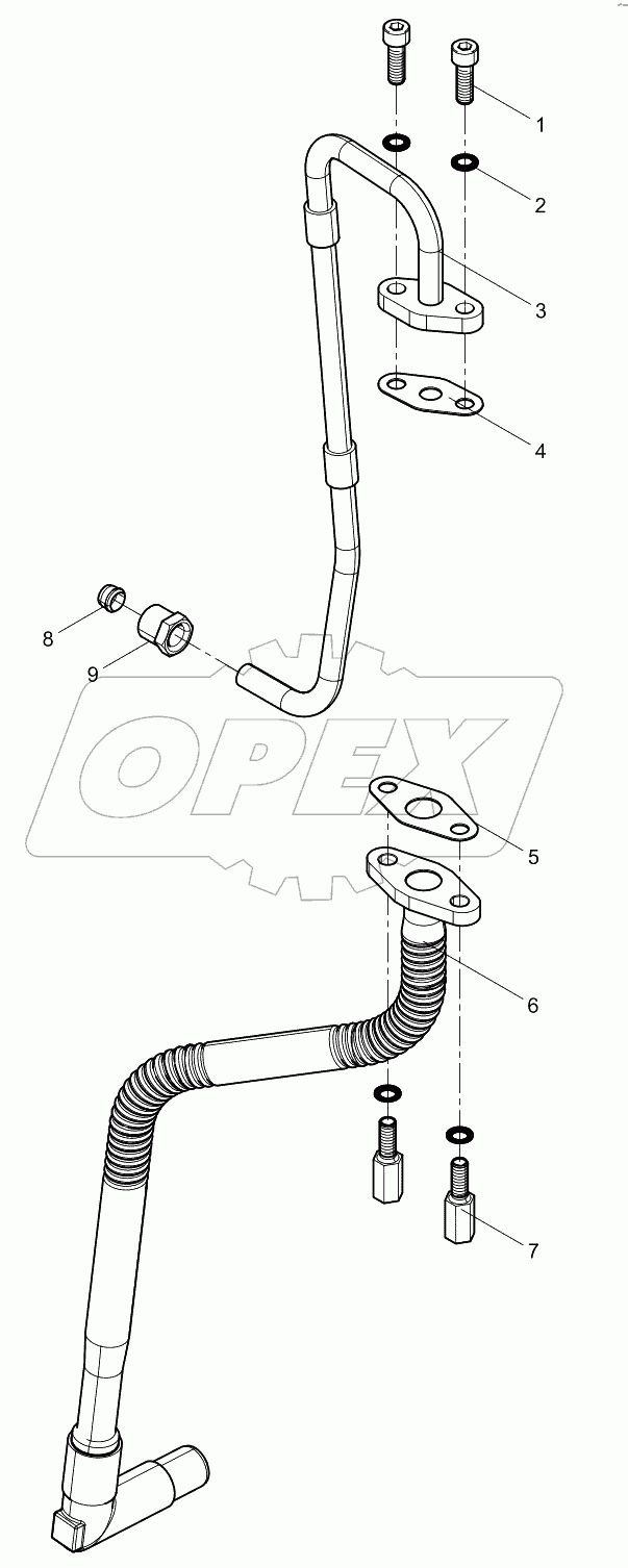  TURBOCHARGER OIL PIPE GROUP