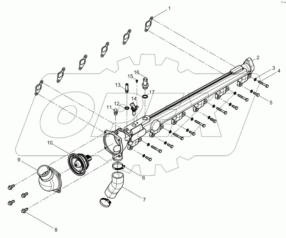  WATER OUTLET PIPE GROUP