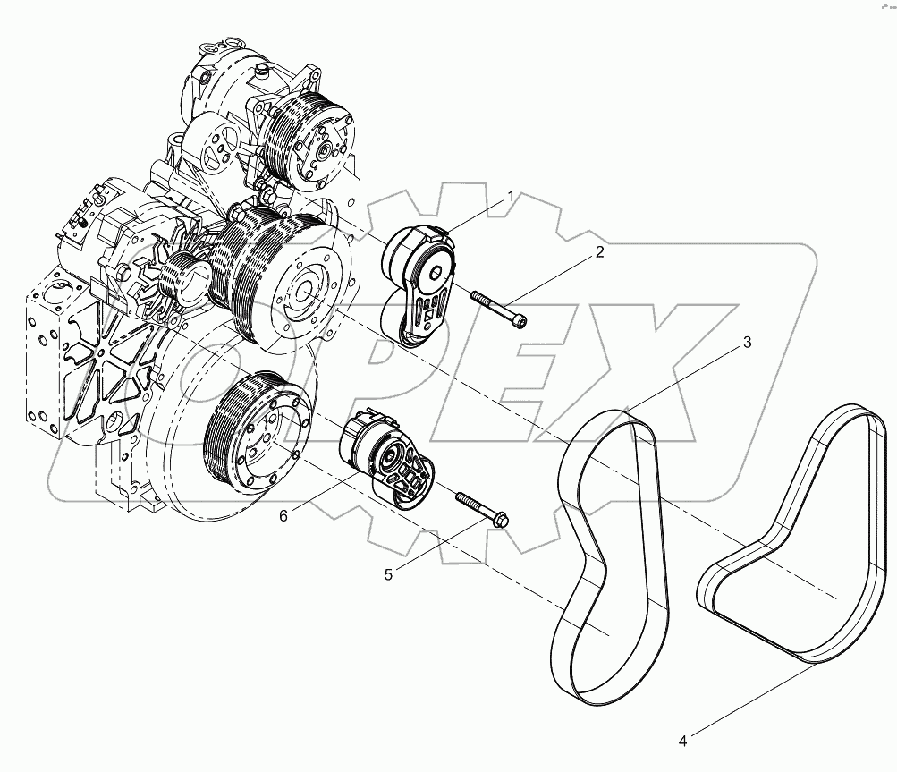  TENSIONER AND BELT GROUP