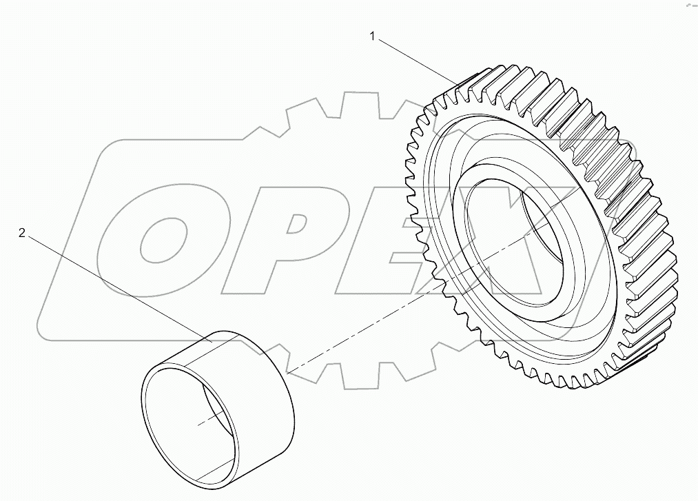  Intermediate gear assembly