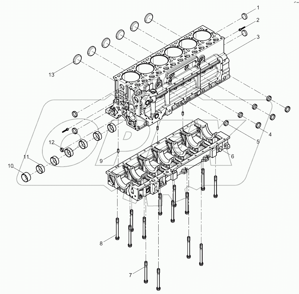  Pre-assembled cylinder block