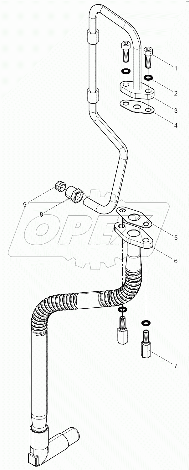  Turbocharger Oil pipe Group