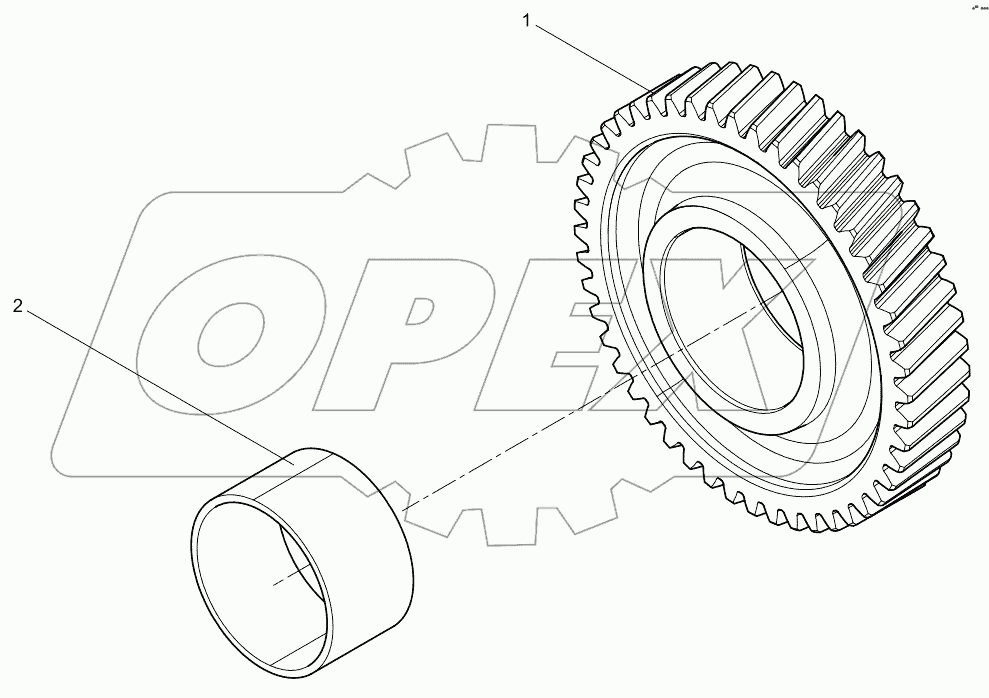  Intermediate gear assembly