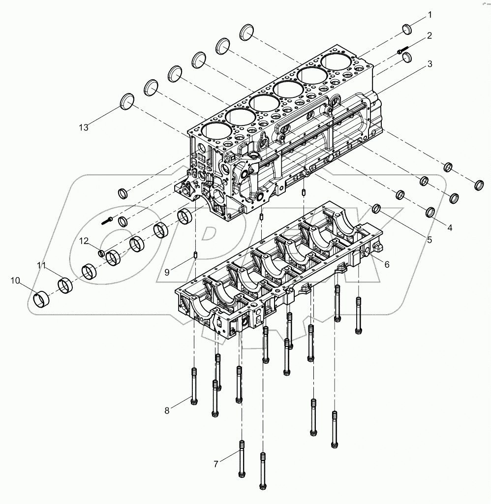  Pre-assembled cylinder block