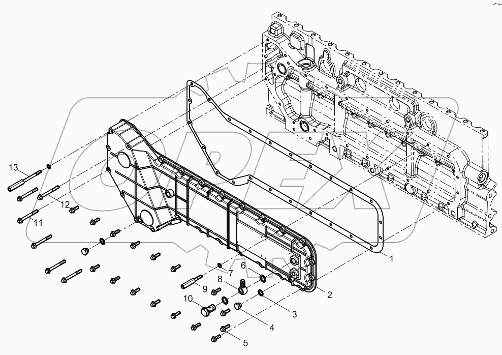  Oil cooler cover assembly