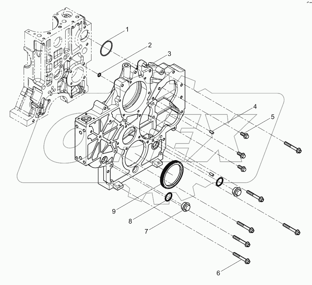  Timing gear housing assembly