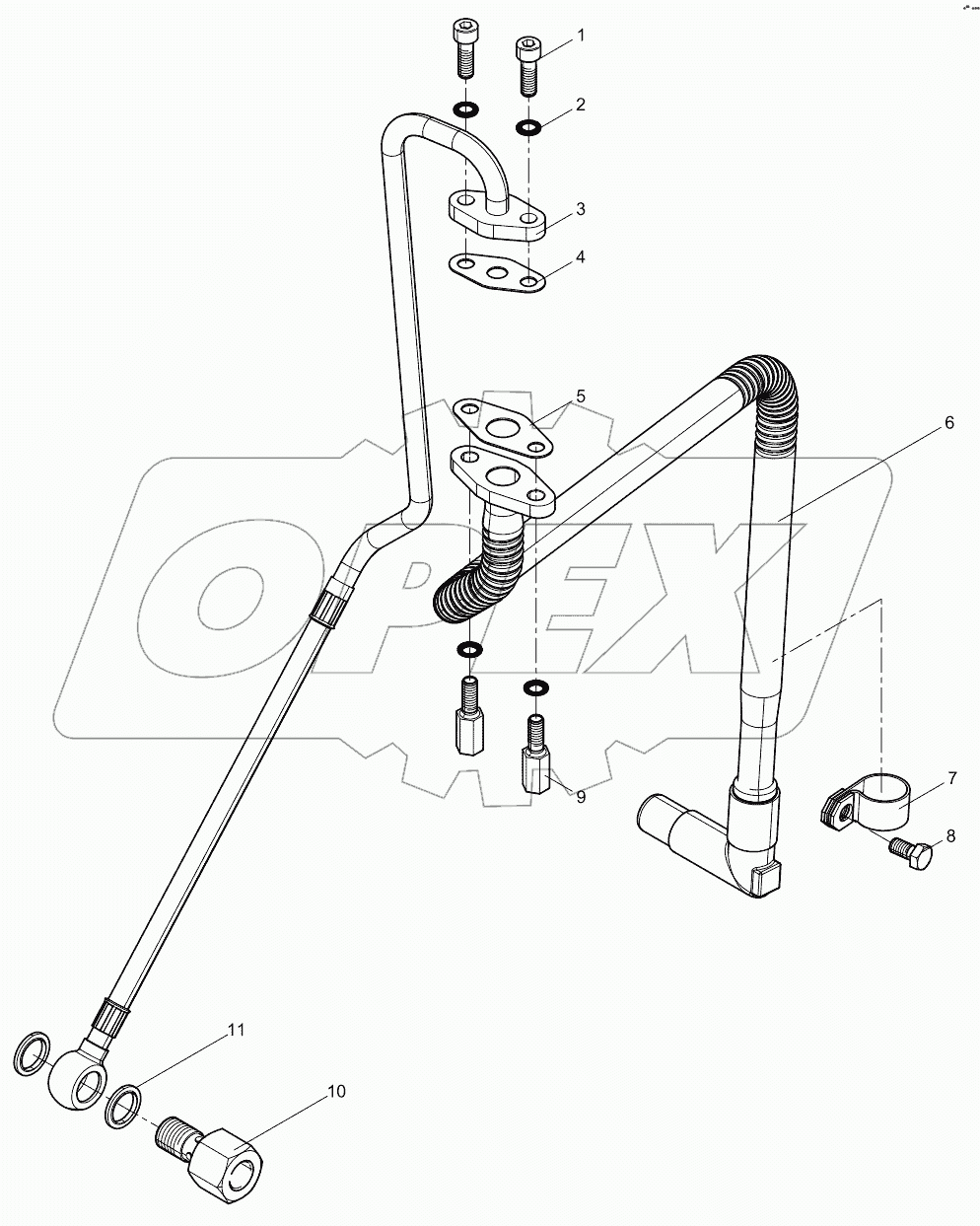  Turbocharger Oil pipe Group