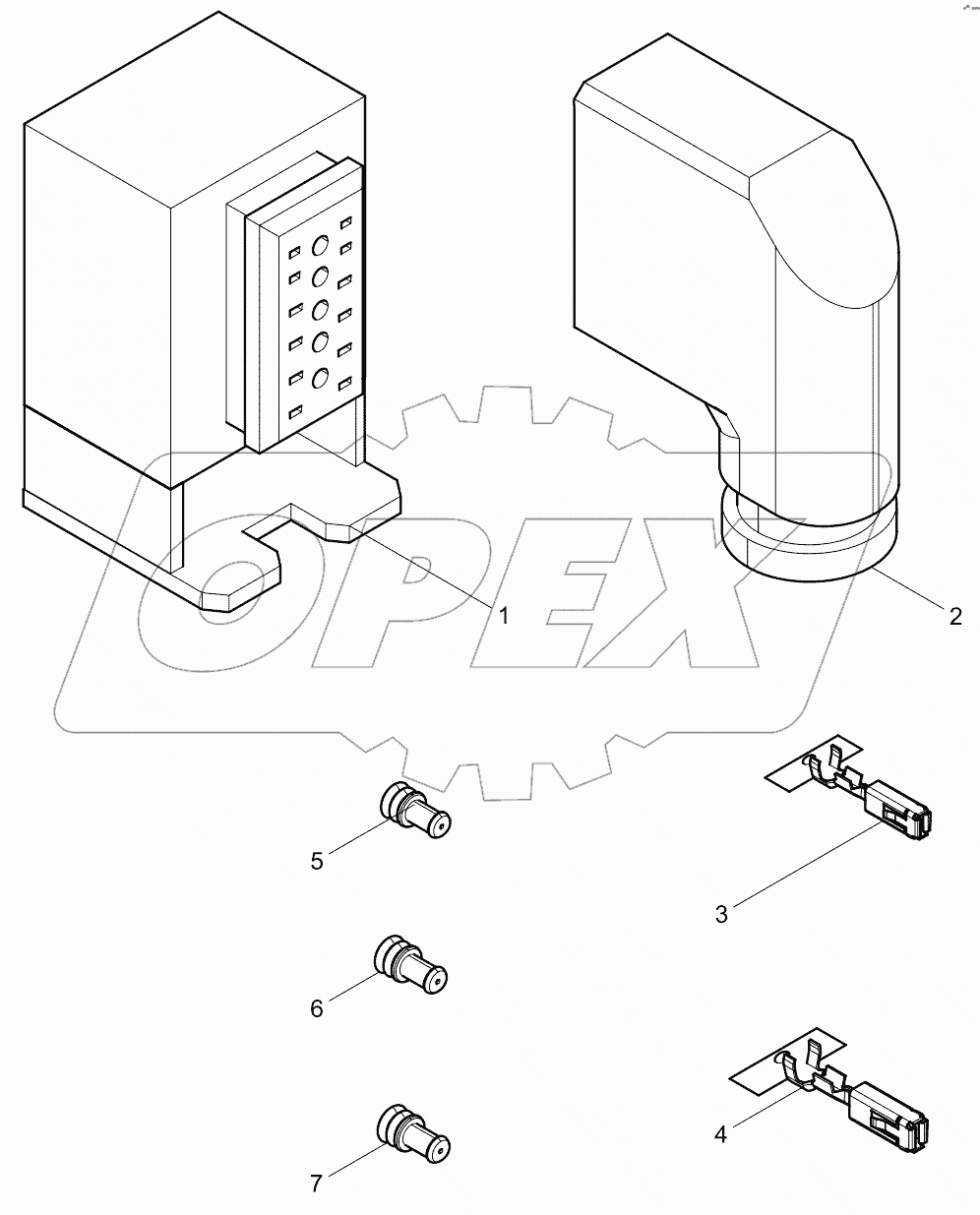 Urea pump 12-hole connector assembly