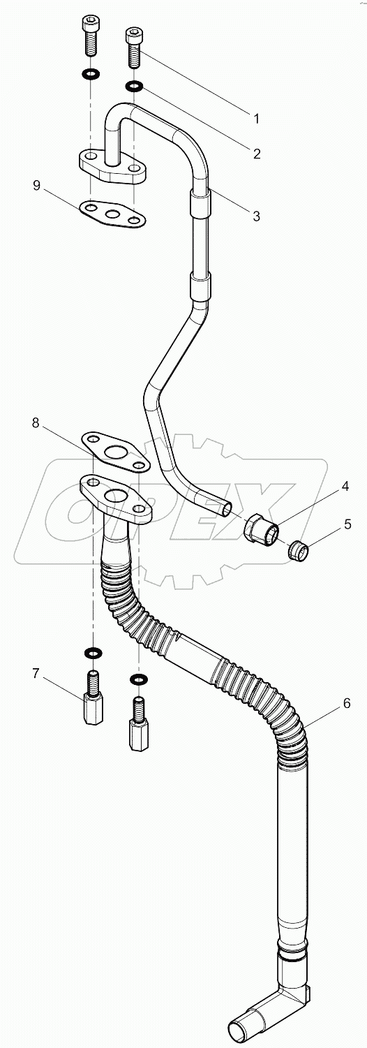  Turbocharger Oil Pipe Group