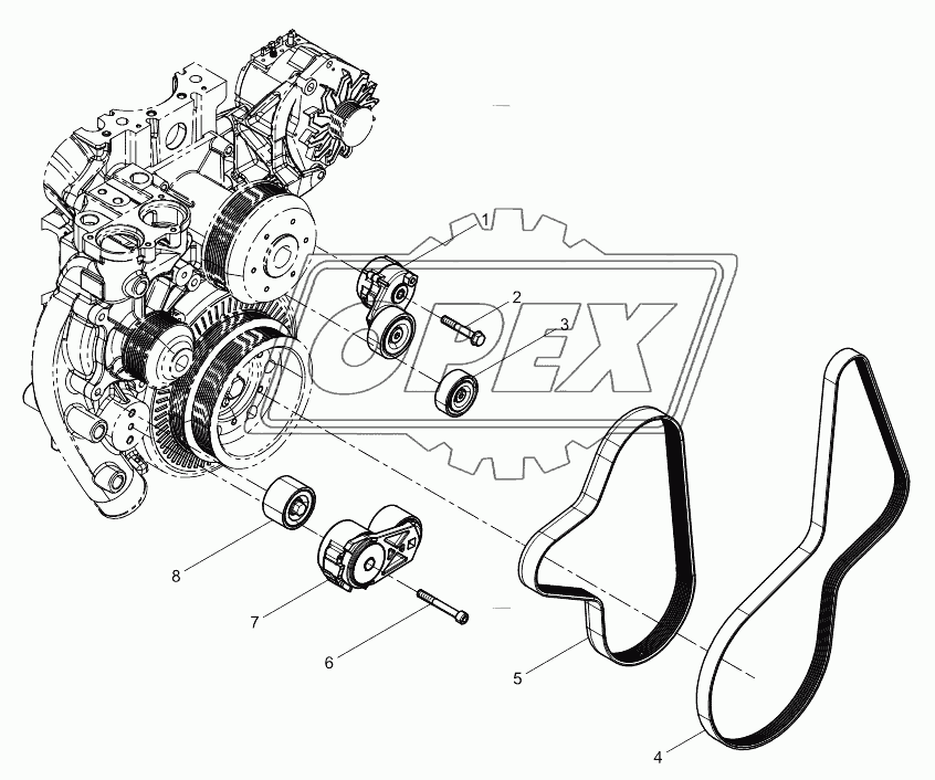 Tensioner and Belt Assembly