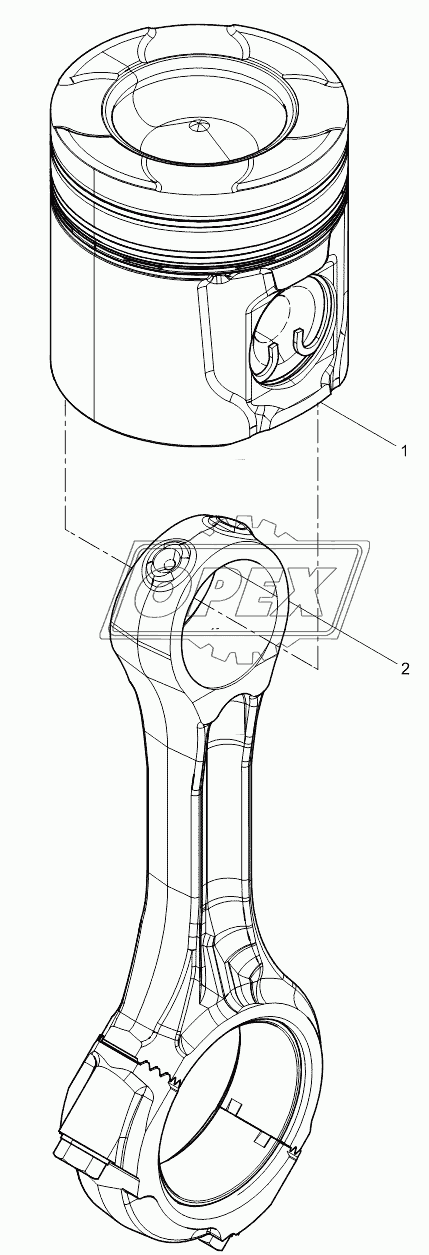 Linkage and piston combination group