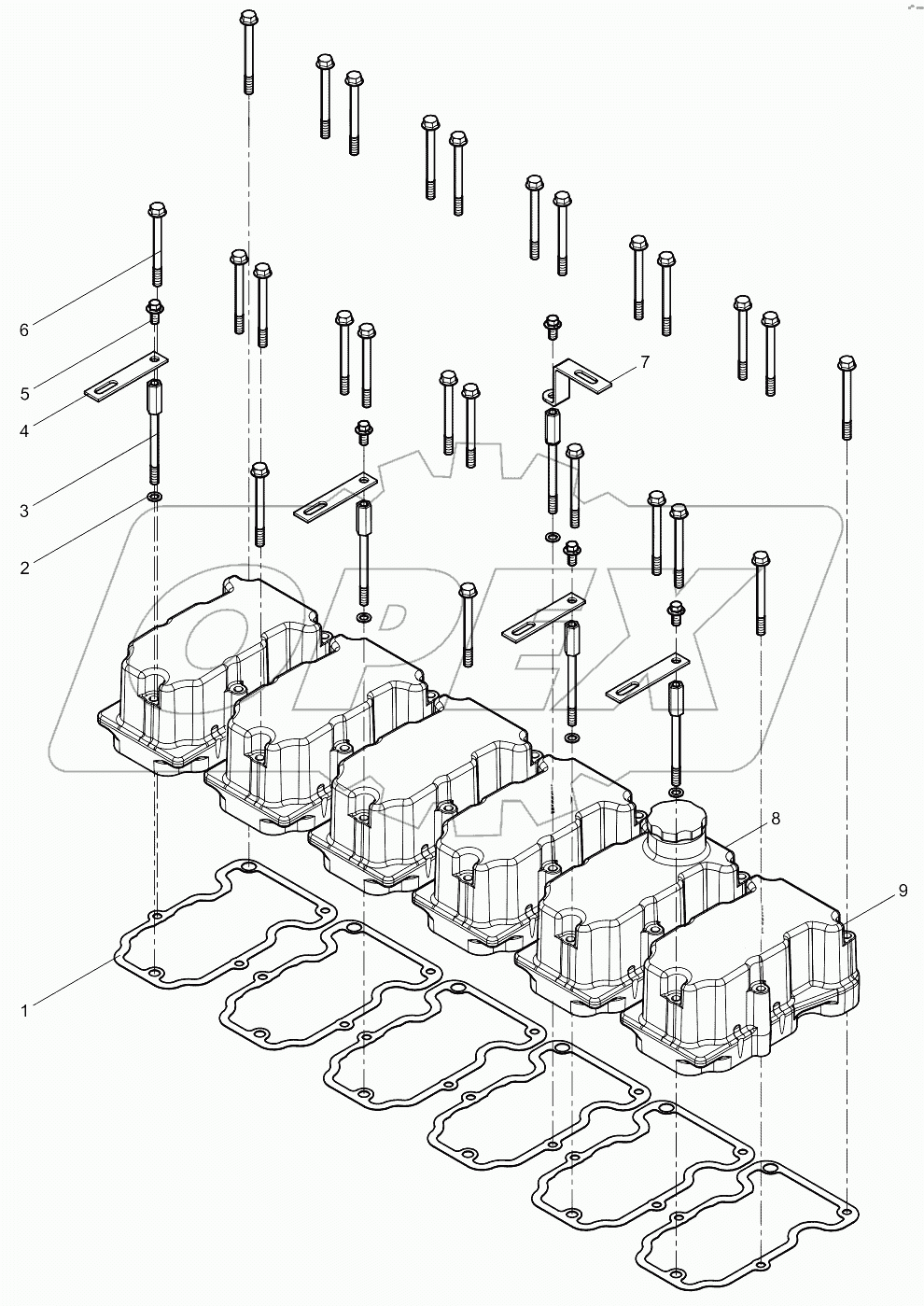  Cylinder head cover set