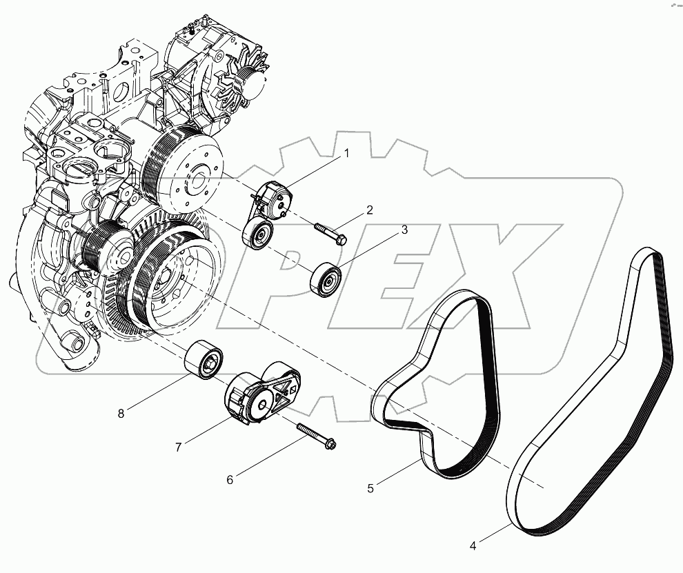  Tensioner And Belt Group