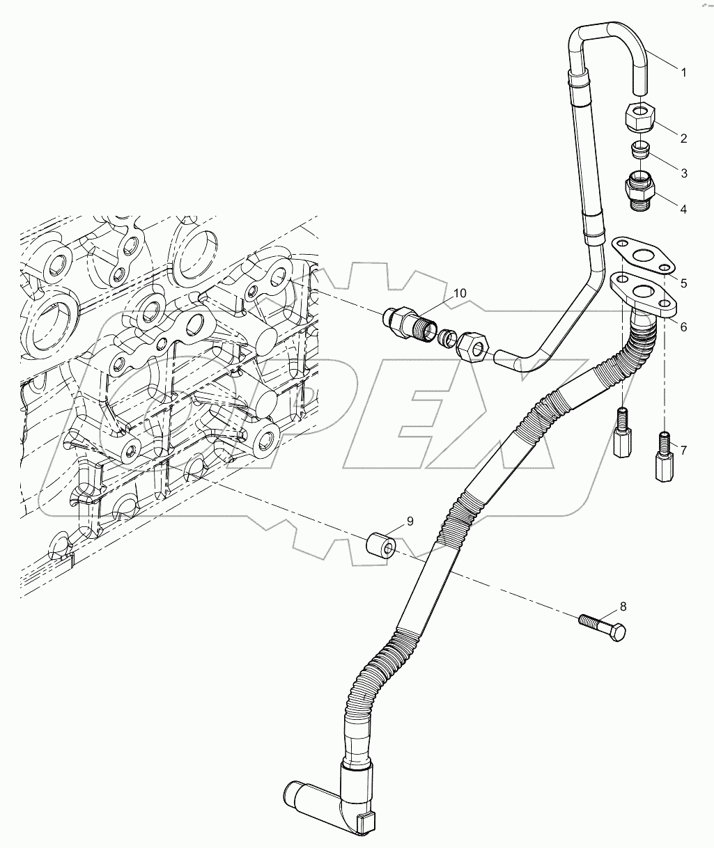  Turbocharger Oil Pipe Group