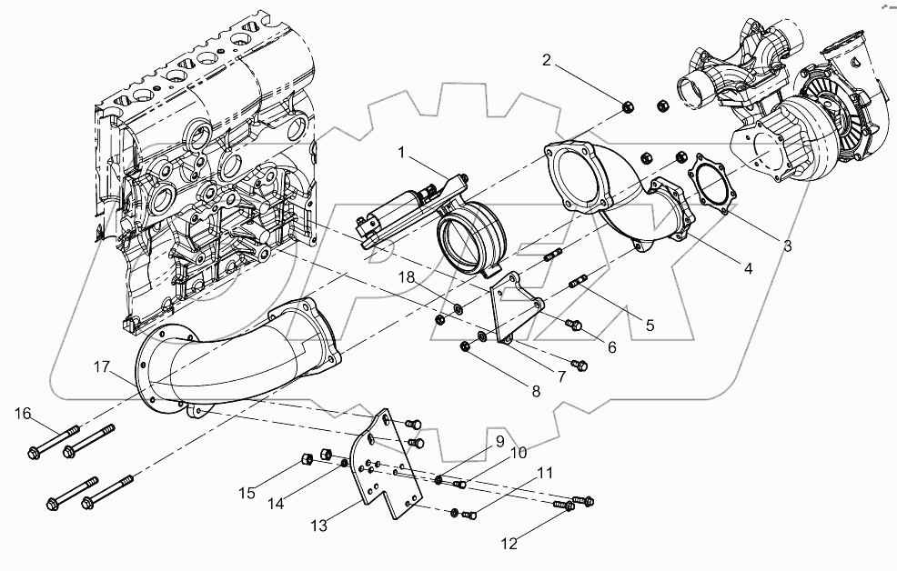  Rear Exhaust Manifold Group