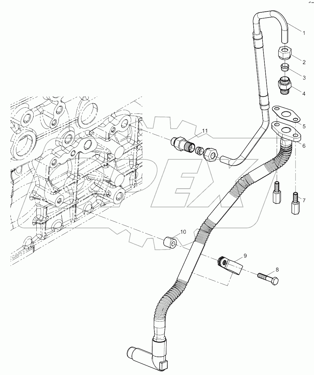  Turbocharger Oil Pipe Group