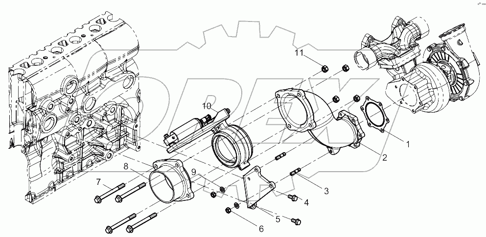  Rear Exhaust Manifold Group